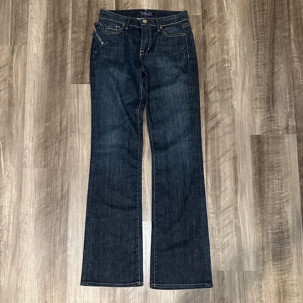 Fidelity Lily Gin Blossom Dark Boot Cut Jeans - 26
